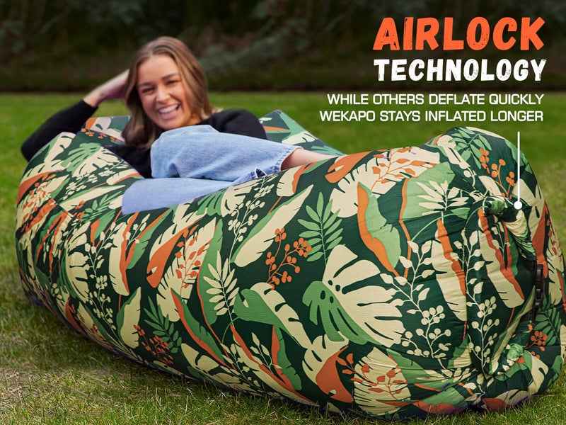 WEKAPO Inflatable Couch Air Lounger Chair - Camping & Beach Accessories, Portable Blow up Sofa for Hiking, Lawn, Indoor/Outdoor Movies & Music Festivals. Lightweight and Easy to Set Up Air Hammock - Image 5